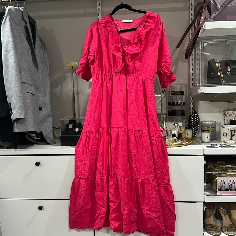 Zara Pink Midi Dress
